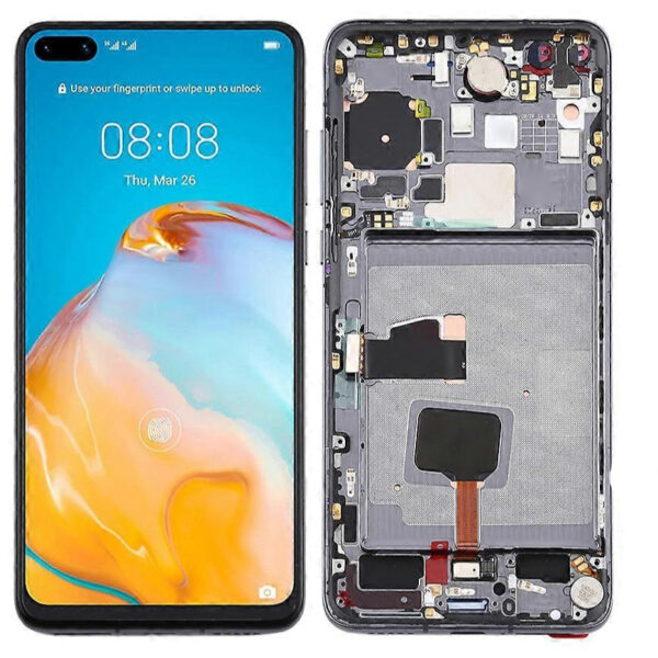 ECRAN LCD HUAWEI P40 AVEC CHASSIS | ORIGINAL | NOIR