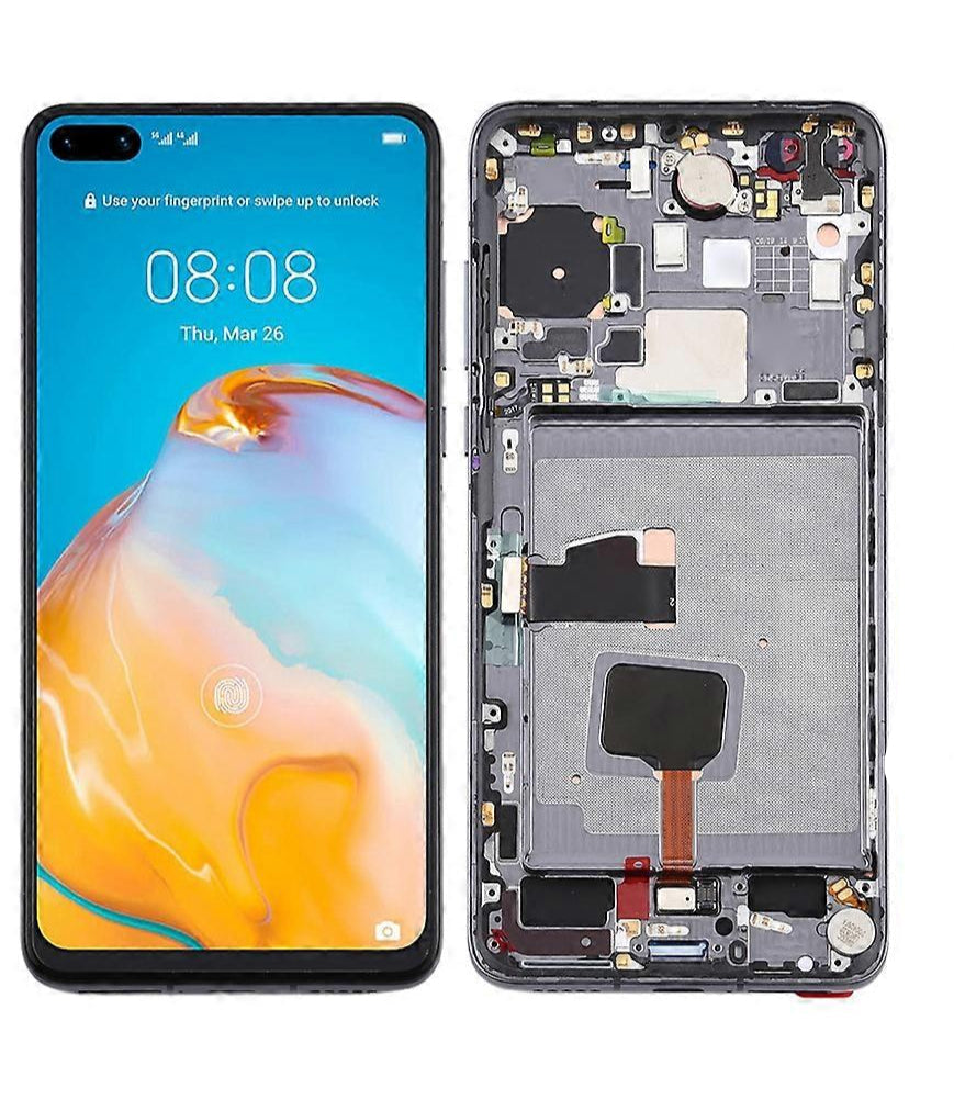 1839144383_max ECRAN LCD HUAWEI P40 AVEC CHASSIS | ORIGINAL | NOIR - Image 1