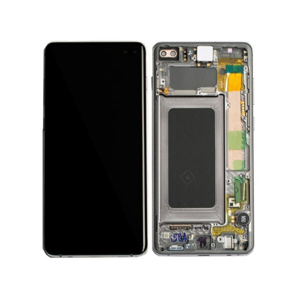 ECRAN SAMSUNG S10 PLUS  G975F AVEC CHASSIS  (NOIR) OLED