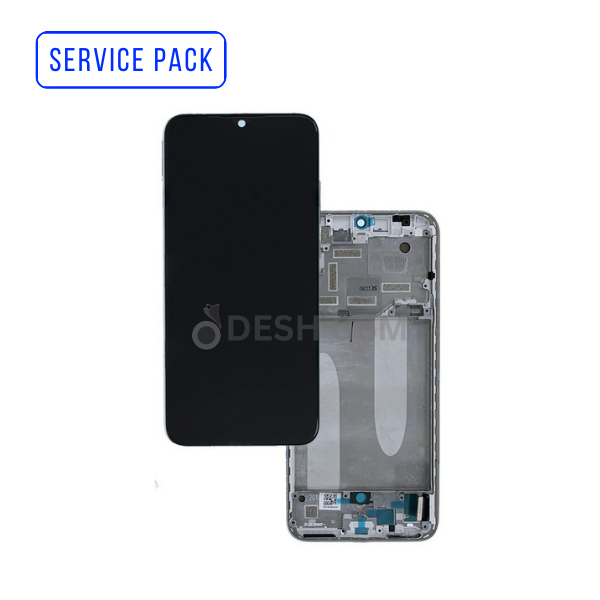 Ecran Complet LCD Mi A3 avec Chassis (SILVER) - SERVICE PACK | XIAOMI