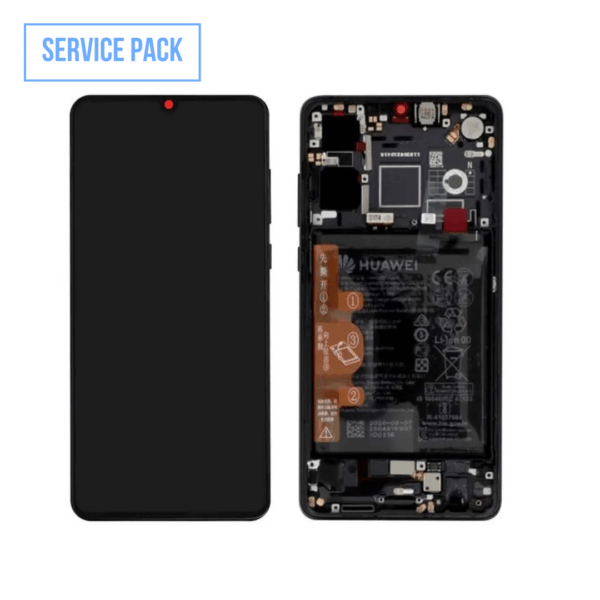 02354HLT ECRAN LCD HUAWEI P30 SERVICE PACK AVEC CHASSIS+BATTERIE (NOIR)