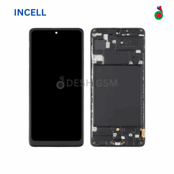 ECRAN LCD SAMSUNG A71 4G A715F AVEC CHASSIS (INCELL)