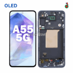 ECRAN SAMSUNG A55 5G A556B AVEC CHASSIS (NOIR) OLED