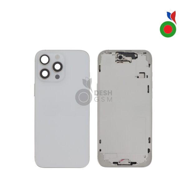 Chassis Complet avec Pièces iPhone 16 Pro Max (OEM) - TITANE BLANC | Sans Logo