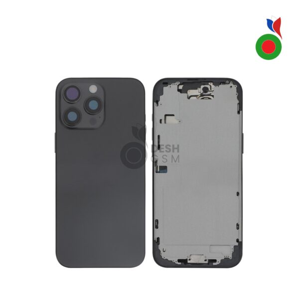 Chassis Complet avec Pièces iPhone 16 Pro (OEM) - TITANE NOIR | Sans Logo