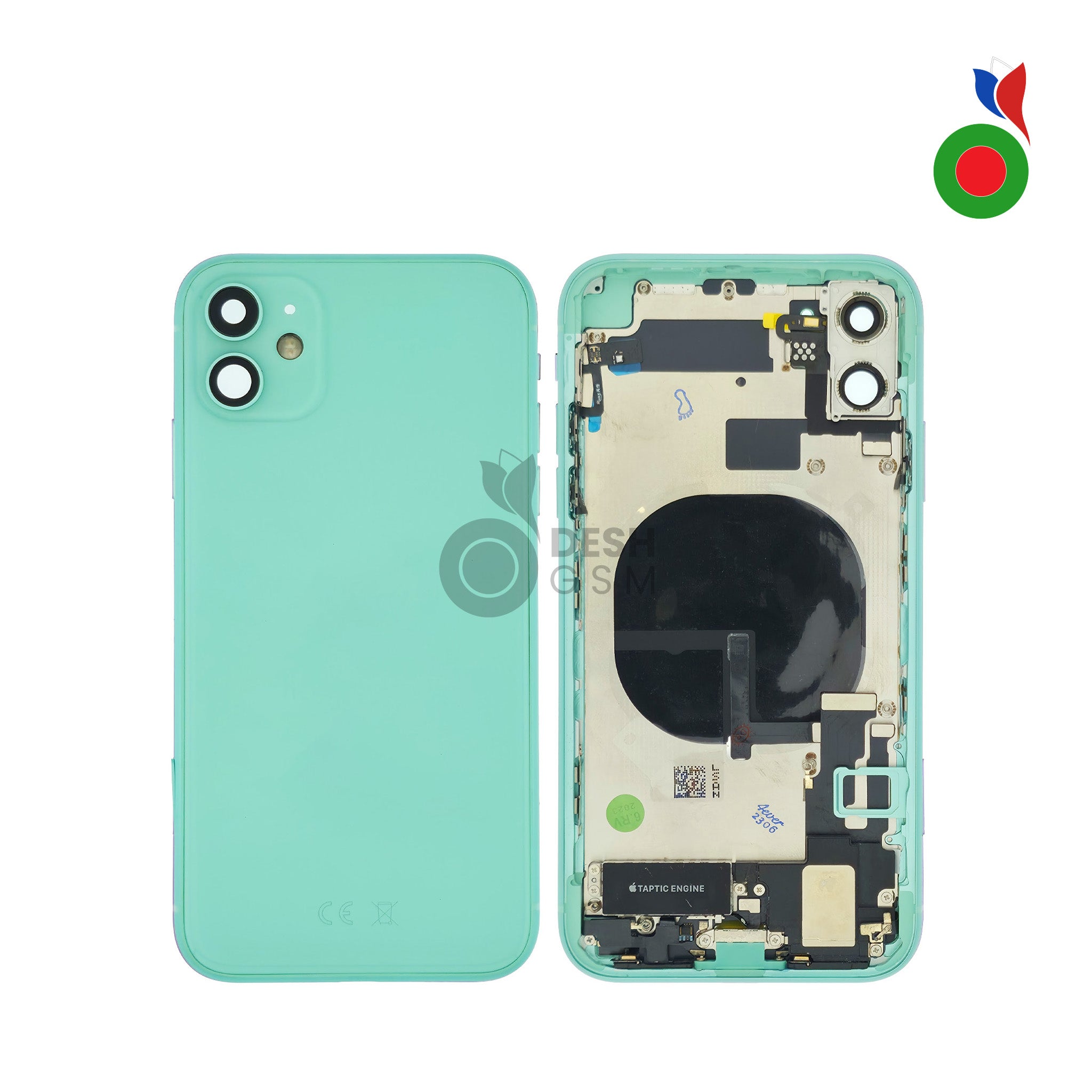 Chassis_AP_iPhone_11_-_GN Chassis Complet avec Pièces iPhone 11 (OEM) - VERT | Sans Logo - Image 1