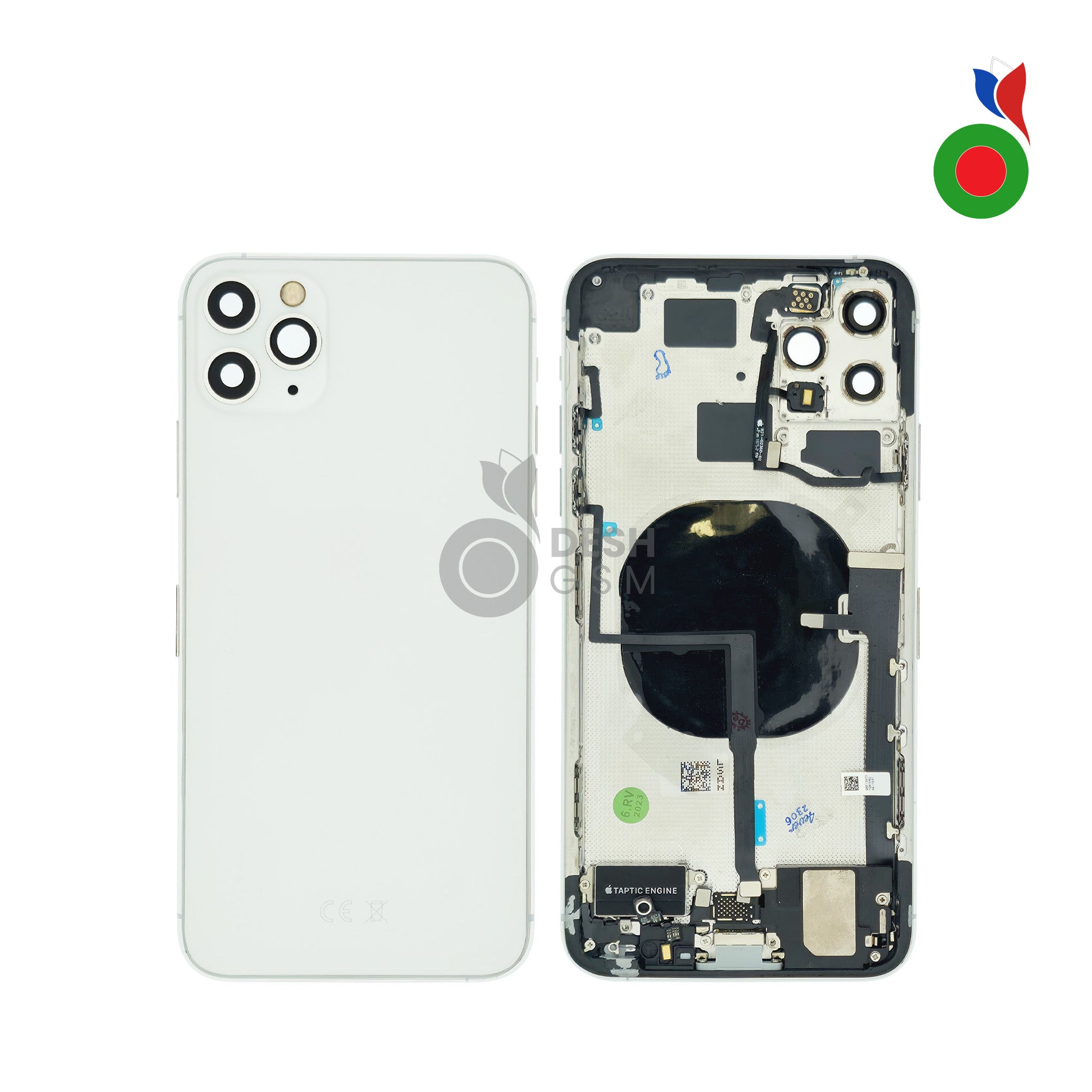 Chassis_AP_iPhone_11_PM_-_WH Chassis Complet avec Pièces iPhone 11 Pro (OEM) - ARGENT | Sans Logo - Image 1