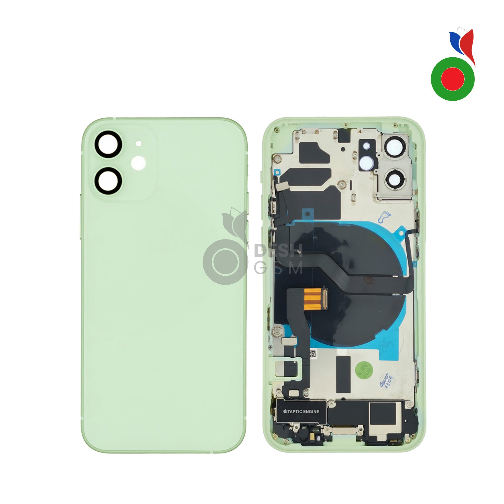 Chassis_AP_iPhone_12_Mini_-_GN Chassis Complet avec Pièces iPhone 12 (OEM) - VERT | Sans Logo - Image 1