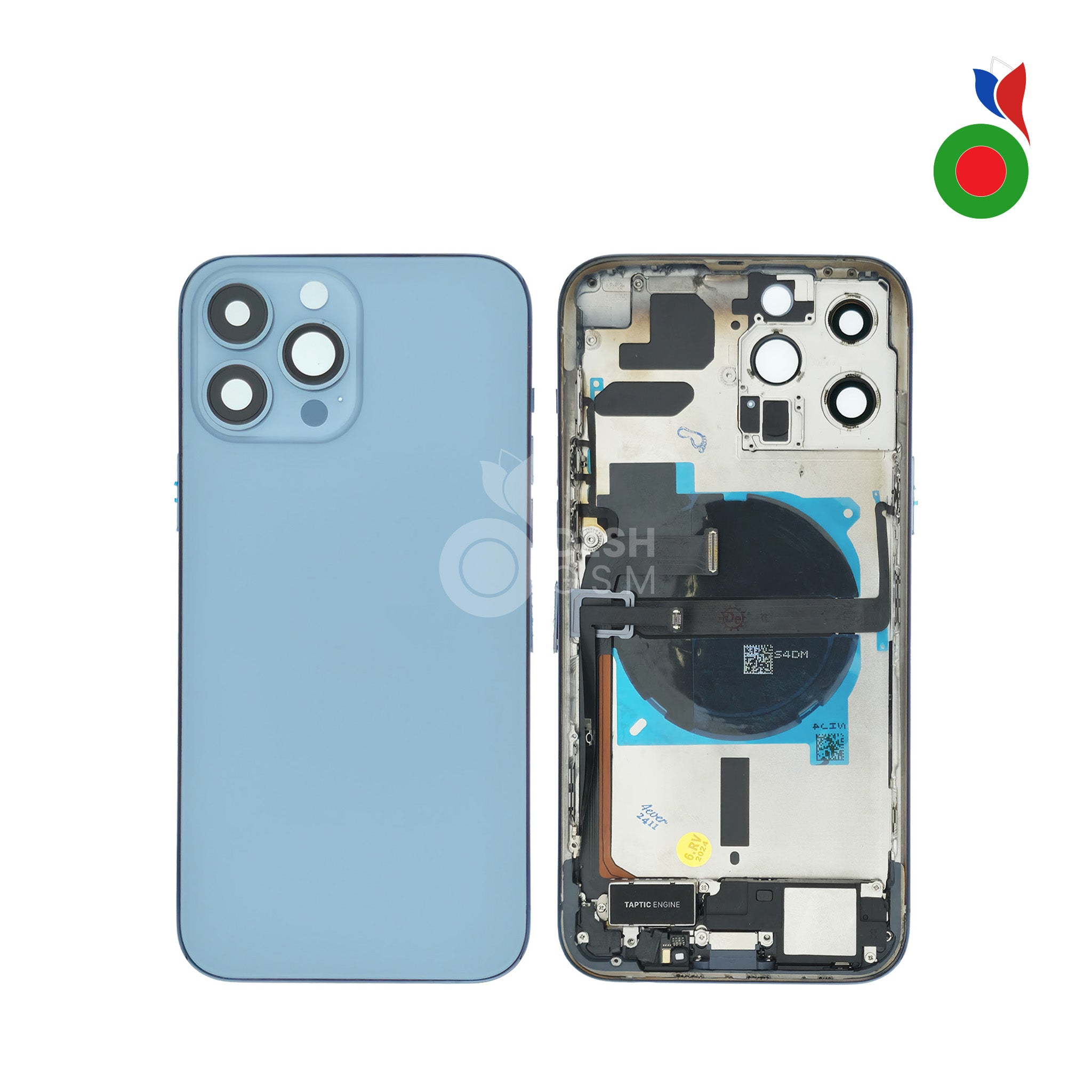 Chassis_AP_iPhone_13_PM_-_BL Chassis Complet avec Pièces iPhone 13 Pro (OEM) - BLEU SIERRA | Sans Logo - Image 1