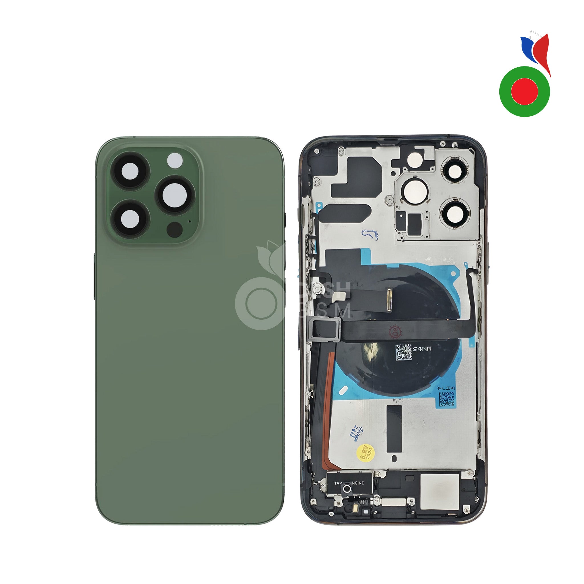 Chassis_AP_iPhone_13_PM_-_GN Chassis Complet avec Pièces iPhone 13 Pro (OEM) - VERT ALPIN | Sans Logo - Image 1
