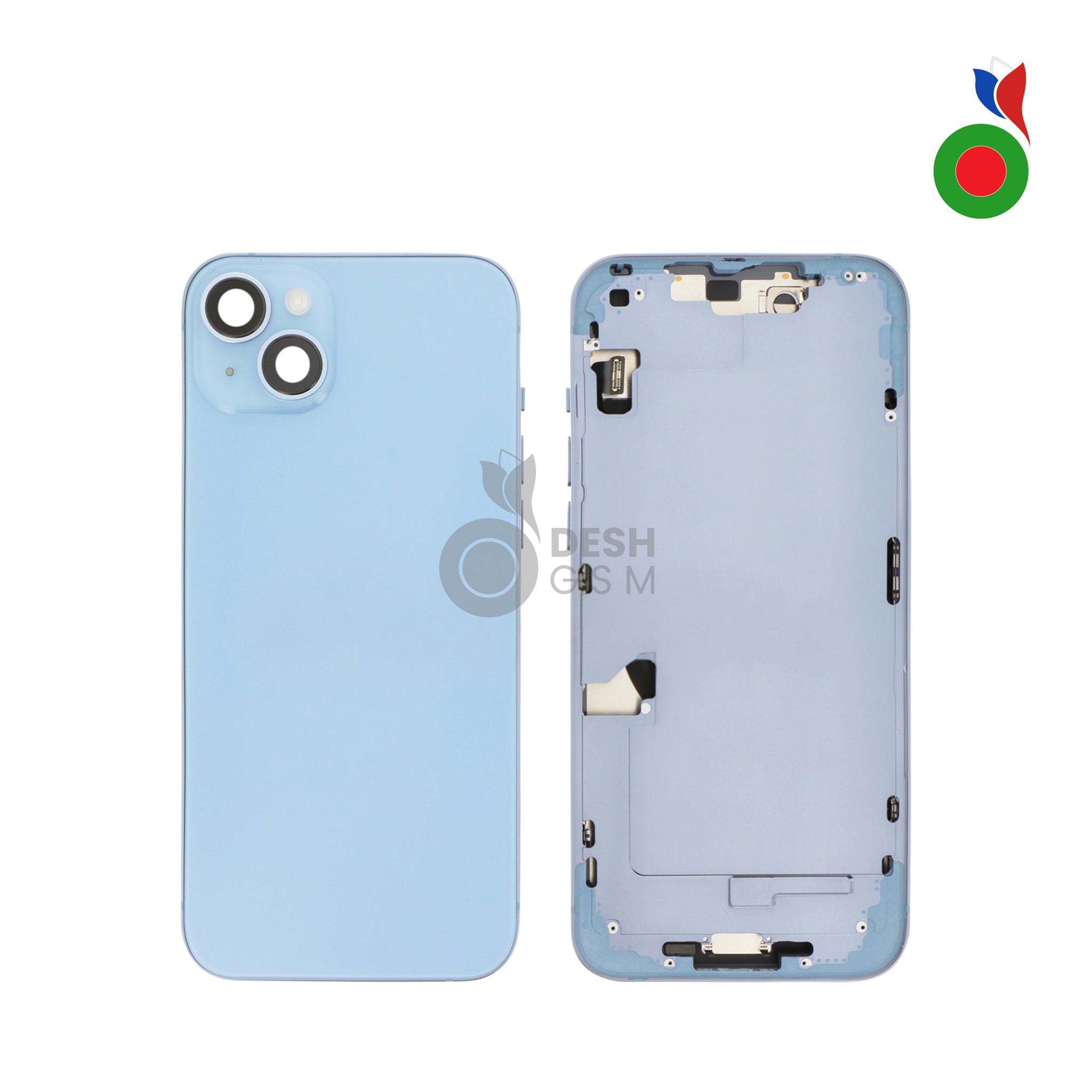 Chassis_AP_iPhone_14_PL_-_BL Chassis Complet avec Pièces iPhone 14 (OEM) - BLEU | Sans Logo - Image 1