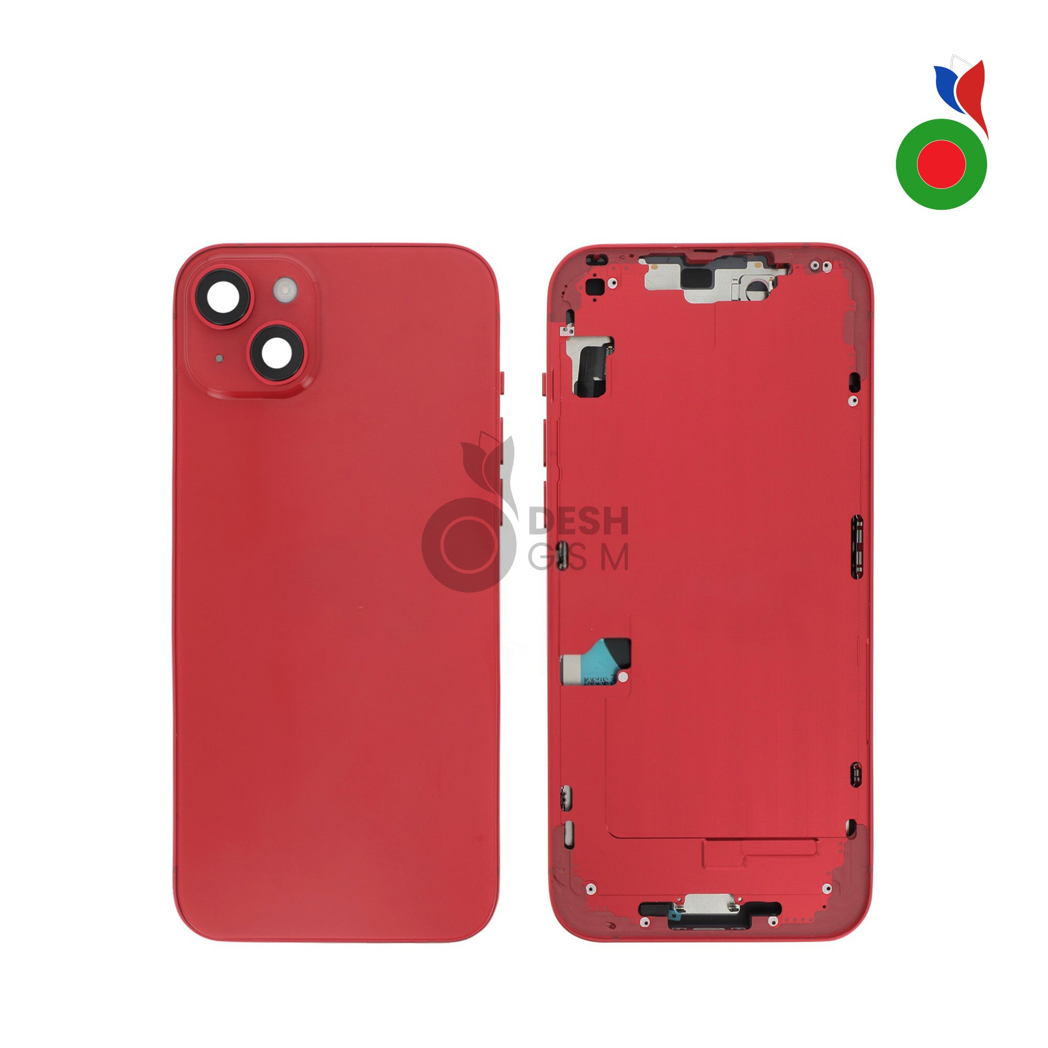 Chassis_AP_iPhone_14_PL_-_RD Chassis Complet avec Pièces iPhone 14 Plus (OEM) - ROUGE | Sans Logo - Image 1