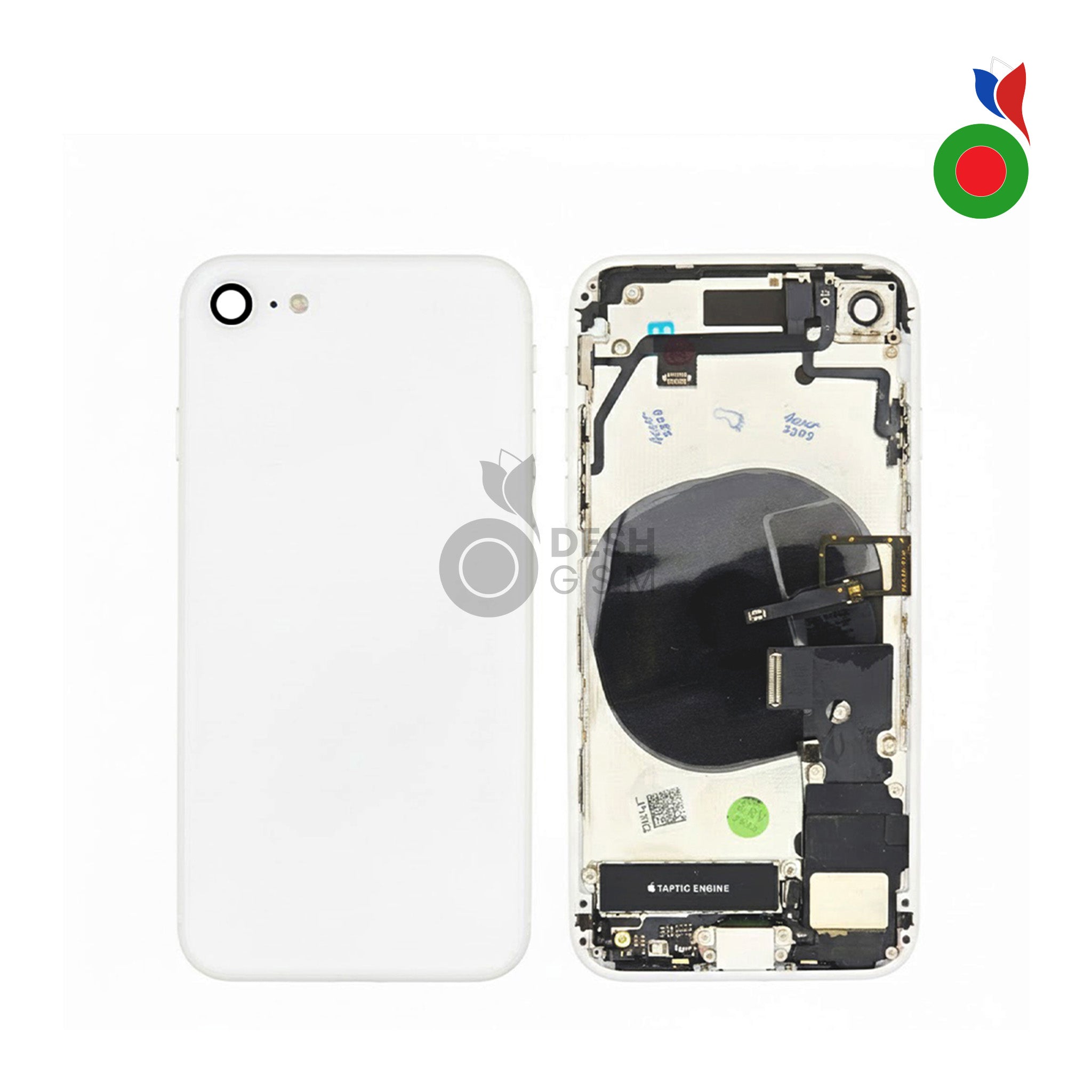 Chassis_AP_iPhone_SE_2020_-_WH Chassis Complet avec Pièces iPhone SE 2020 (OEM) - BLANC | Sans Logo - Image 1