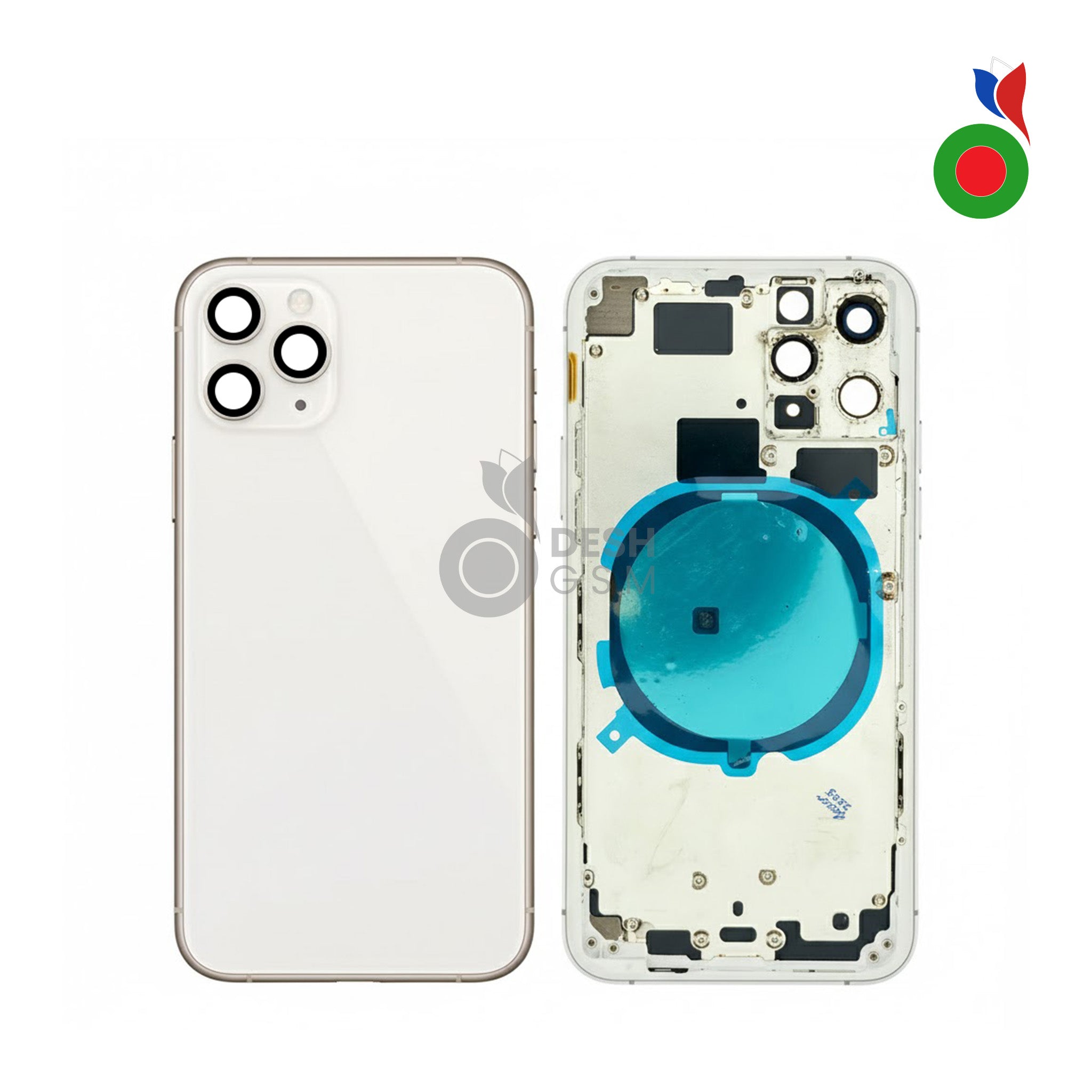 Chassis_iPhone_11_PM_-_WH Chassis iPhone 11 Pro (OEM) - ARGENT | Sans Logo - Image 1
