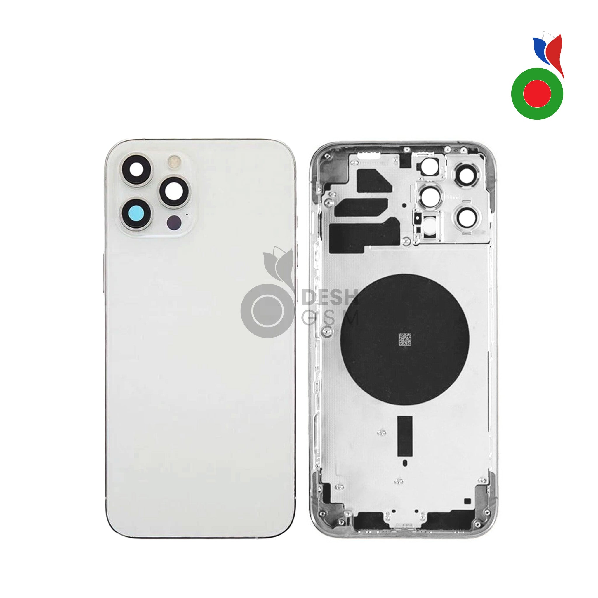 Chassis_iPhone_12_PM_-_WH Chassis iPhone 12 Pro (OEM) - ARGENT | Sans Logo - Image 1