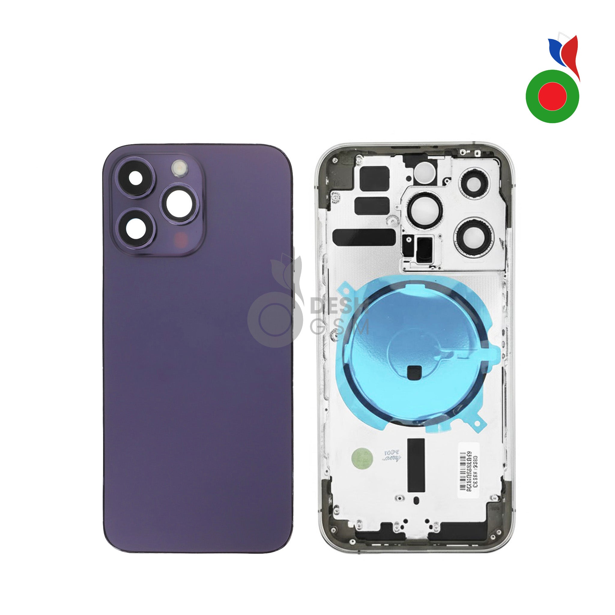 Chassis_iPhone_14_PM_-_VL Chassis iPhone 14 Pro (OEM) - VIOLET PROFOND | Sans Logo - Image 1