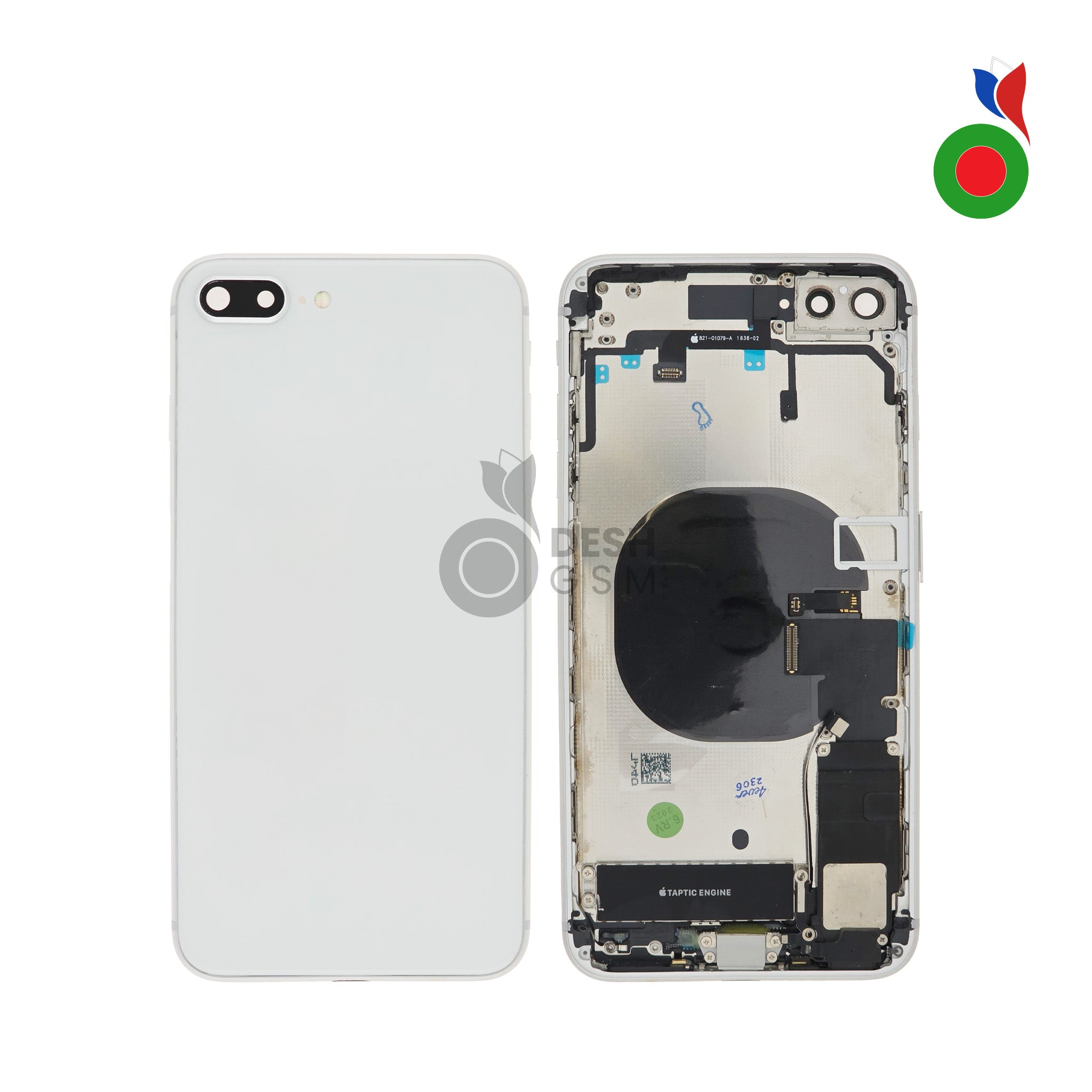 Chassis_iPhone_AP_8_PL_-_WH Chassis Complet avec Pièces iPhone 8 Plus (OEM) - ARGENT | Sans Logo - Image 1