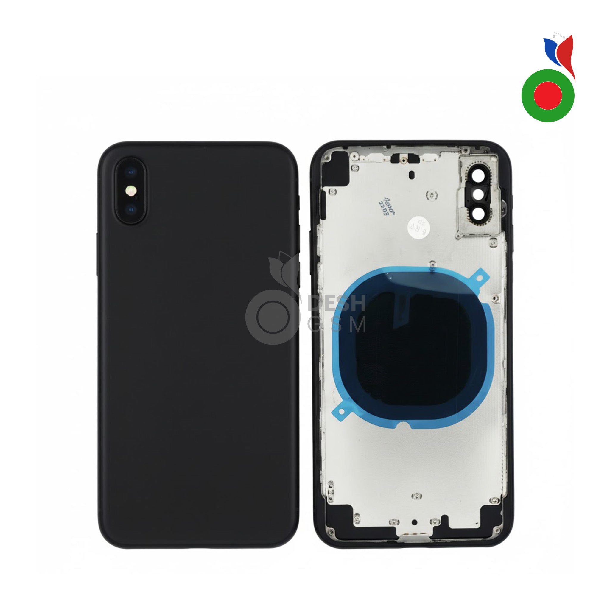 Chassis_iPhone_XS_-_BK Chassis iPhone XS Max (OEM) - GRIS SIDÉRAL | Sans Logo - Image 1