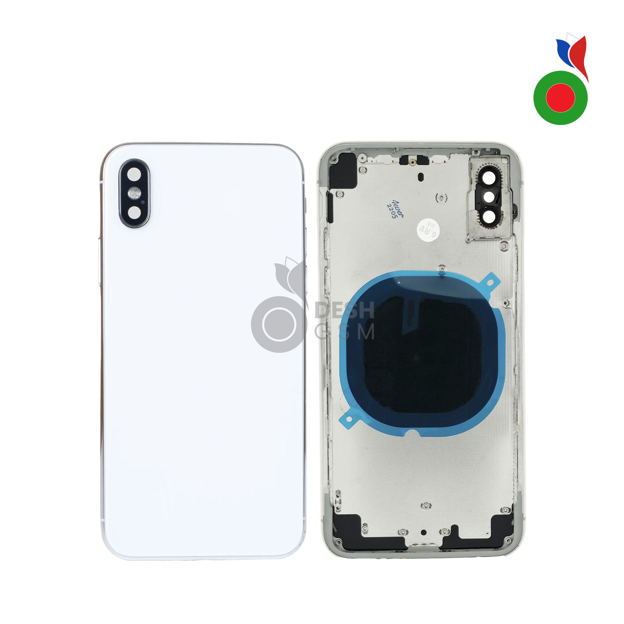 Chassis_iPhone_XS_-_WH Chassis iPhone XS Max (OEM) - ARGENT | Sans Logo - Image 1