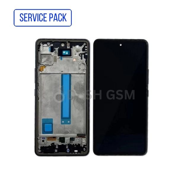 ECRAN FOR SAMSUNG A53 5G A536B | SERVICE PACK AVEC CHASSIS | Noir