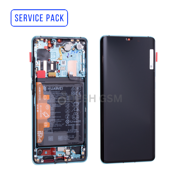 ECRAN LCD HUAWEI P30 PRO SERVICE PACK AVEC CHASSIS+BATTERIE (BLEU)