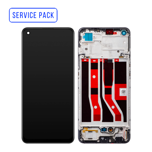 ECRAN LCD  OPPO A74 4G CPH2219 / OPPO F19 CPH2219 ECRAN SERVICE PACK AVEC CHASSIS