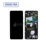 ECRAN LCD SAMSUNG S21 ULTRA G998B G998F/N  5G/4G SERVICE PACK AVEC CHASSIS (NOIR)