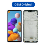 Ecran Complet LCD A21S 4G (A217F) avec Chassis (NOIR) - OEM | SAMSUNG