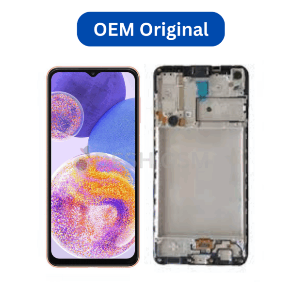 Ecran Complet LCD A23 4G (A235F) avec Chassis (NOIR) - OEM | SAMSUNG