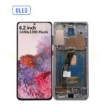 ECRAN LCD SAMSUNG S20 G980 G981B AVEC CHASSIS (OLED) NOIR