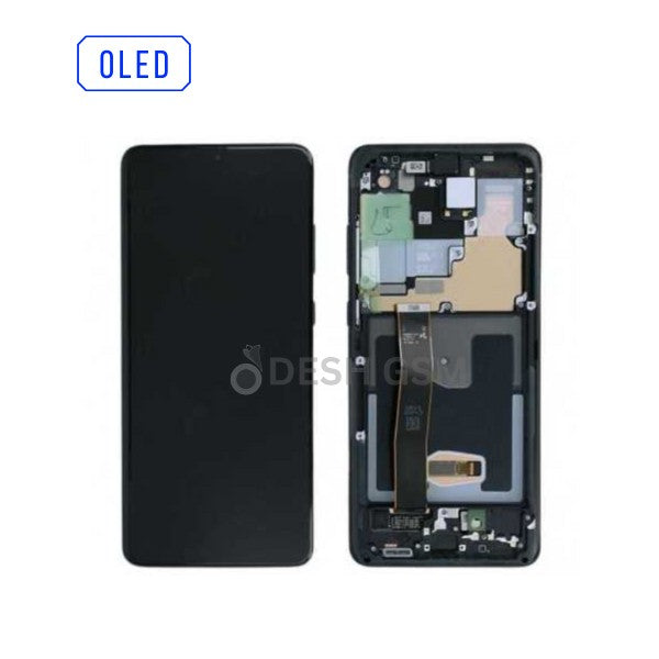 ECRAN LCD SAMSUNG S20 ULTRA G988F G988 AVEC CHASSIS (OLED) NOIR