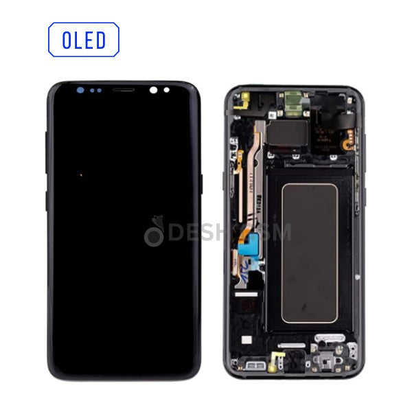 ECRAN LCD SAMSUNG S8 PLUS G955F AVEC CHASSIS (NOIR-OLED)