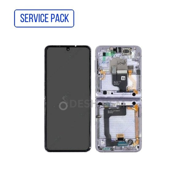 ECRAN LCD SAMSUNG Z FLIP 4 5G SM-F721 SERVICE PACK INNER/INTERIEURE (SILVER/BLANC)