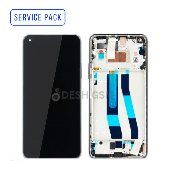 ECRAN LCD XIAOMI MI 11 LITE 5G SERVICE PACK WITH FRAME *BLACK