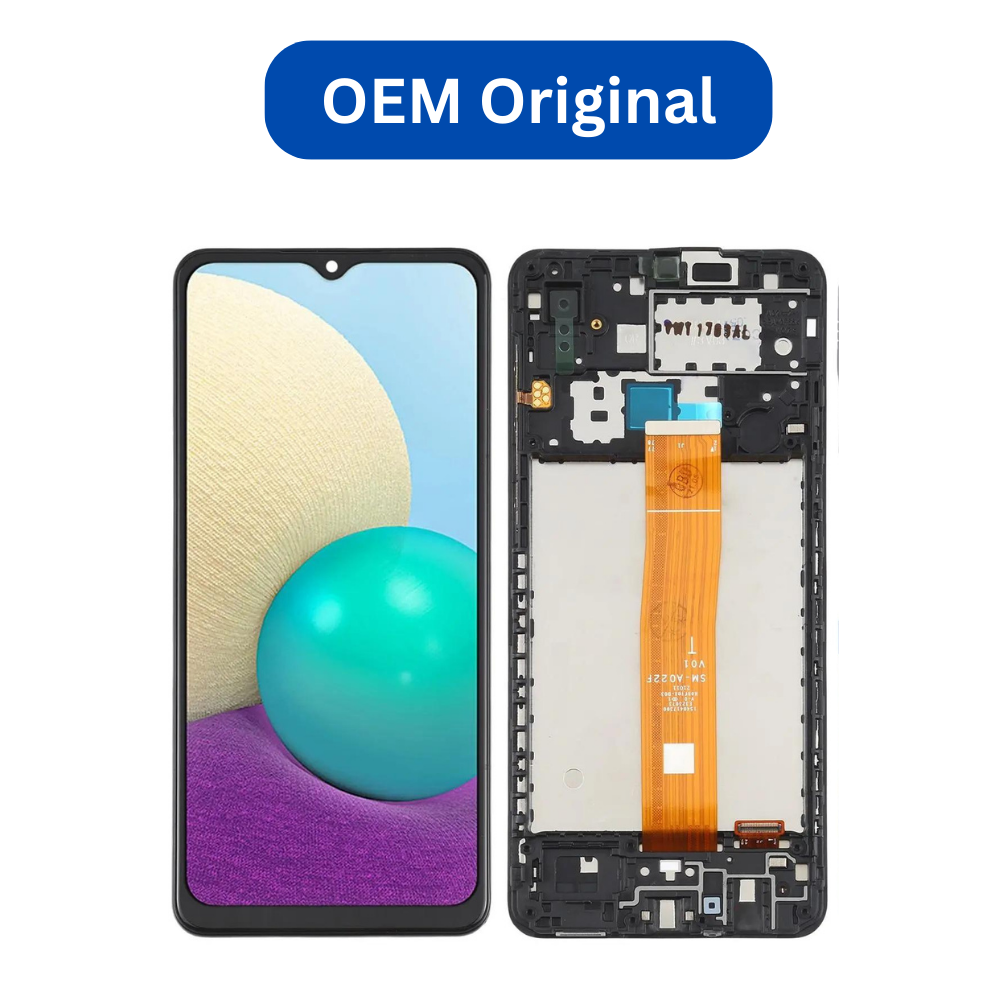 ECRANSAMSUNGGALAXYA02A022FAVECCHASSISOEMORIGINAL ECRAN SAMSUNG GALAXY A02 A022F AVEC CHASSIS | OEM ORIGINAL - Image 1