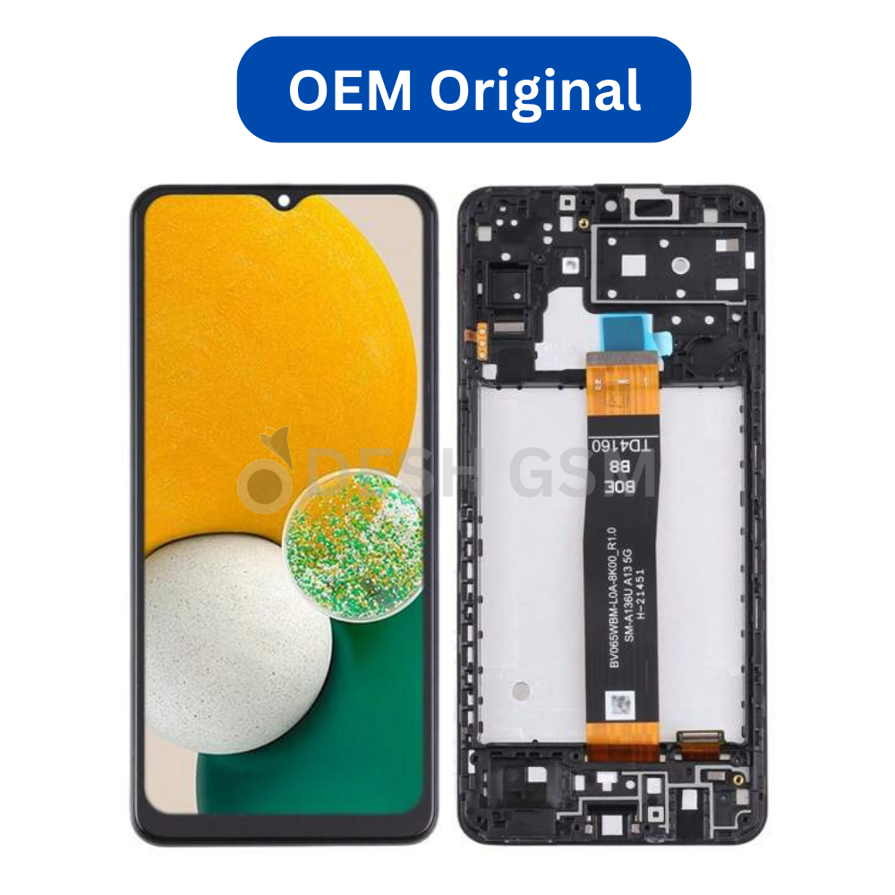 ECRANSAMSUNGGALAXYSM-A136F_A135G-2022_AVECCHASSIS_OEMORIGINAL_1 ECRAN SAMSUNG GALAXY SM A136B/U (A13 5G 2022) AVEC CHASSIS (OEM ORIGINAL) - Image 1