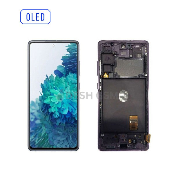 ECRAN SAMSUNG S20FE 4G/5G G780F G781F AVEC CHASSIS  (NOIR/SILVER) SOFT OLED