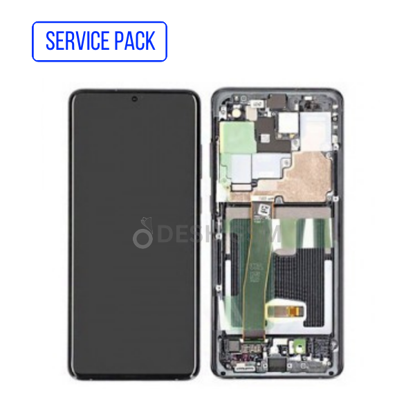 ECRAN SAMSUNG S20 ULTRA G988F AVEC CHASSIS SERVICE PACK  (GRIS/GRAY)