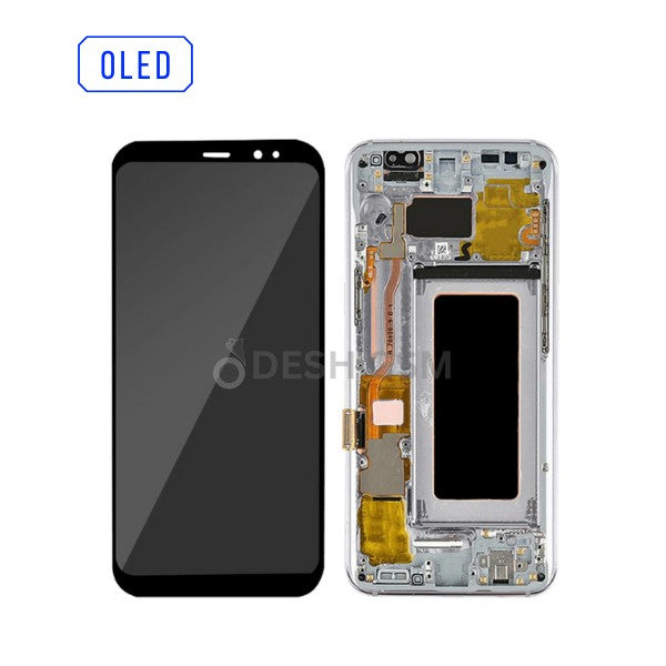 ECRAN SAMSUNG S8 G950F  AVEC CHASSIS  (OLED) - SILVER