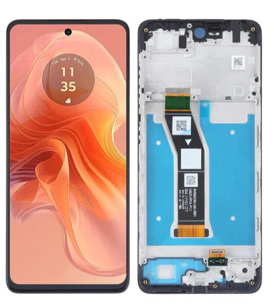 Ecran Complet LCD Moto G04 | G04s avec Chassis (NOIR) - RELIFE/ORIGINAL | MOTOROLA