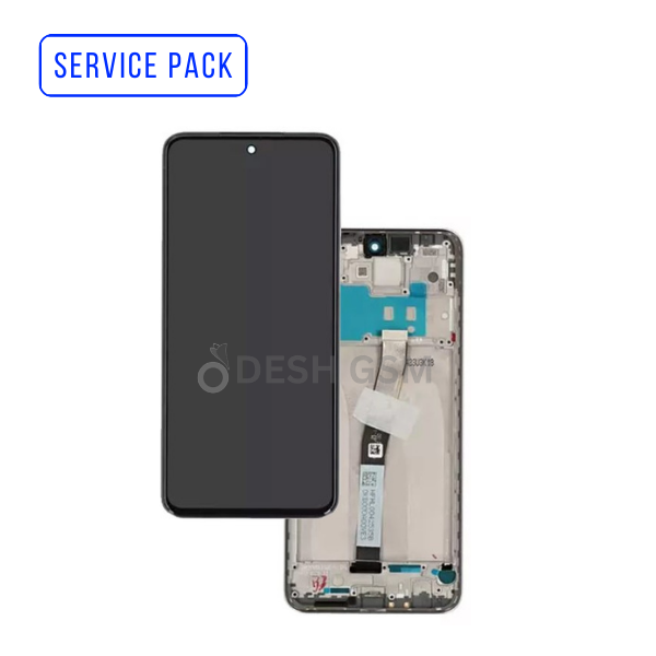 Ecran LCD XIAOMI REDMI NOTE 8 2021 SERVICE PACK AVEC CHASSIS BLANC