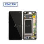 ECRAN SAMSUNG S10 4G G973F SERVICE PACK AVEC CHASSIS (ARGENT CIRAMIC)