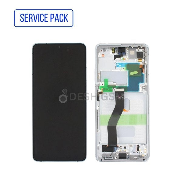 ECRAN LCD SAMSUNG S21 ULTRA G998 G998F 4G/5G SERVICE PACK AVEC CHASSIS  (Argent)