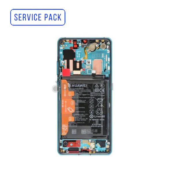 ECRAN LCD HUAWEI P30 SERVICE PACK AVEC CHASSIS+BATTERIE 02354HMF (CRYSTAL)