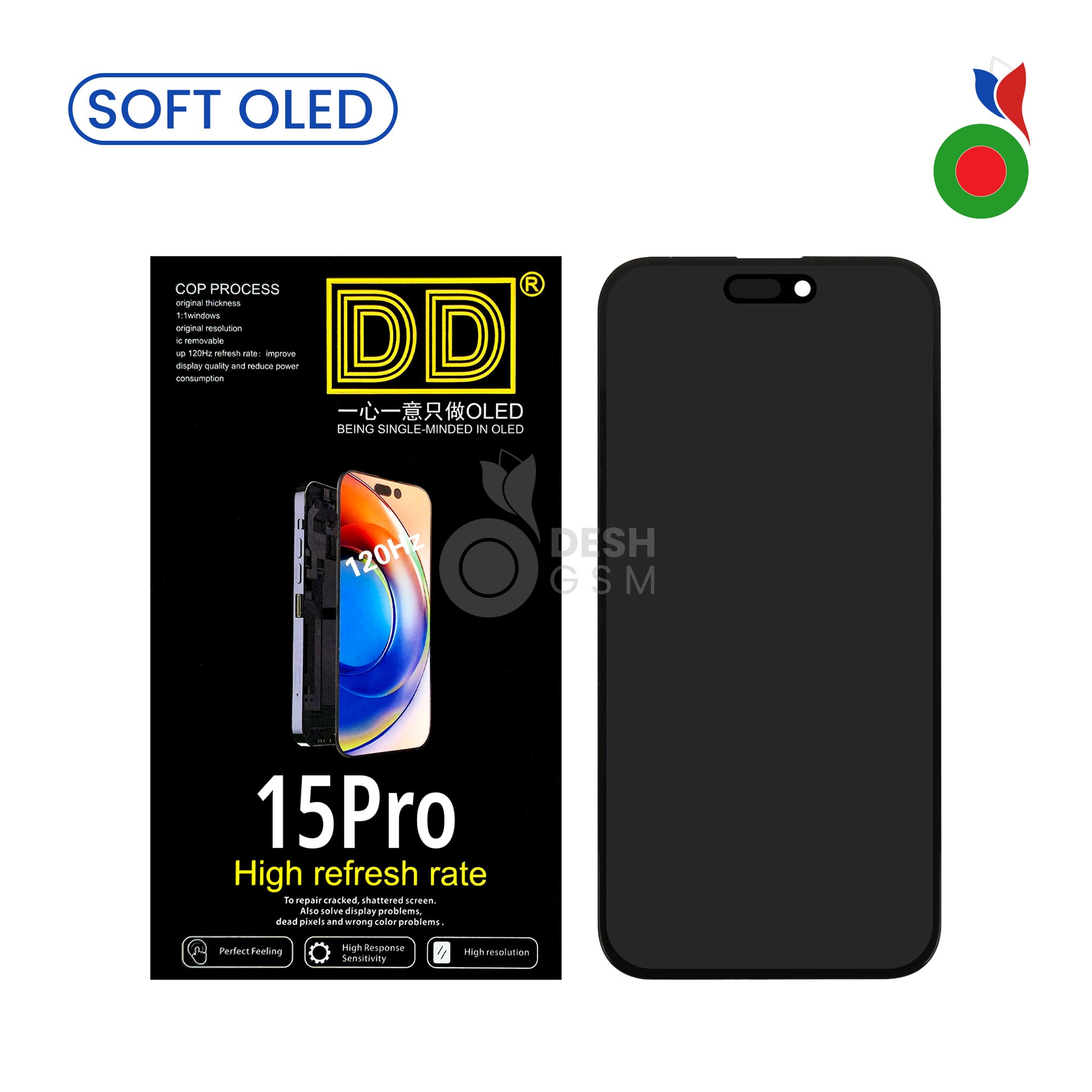 IP15PrDDSOLEDHRT Ecran Complet iPhone 15 Pro (120Hz) | DD SOFT OLED - Image 1