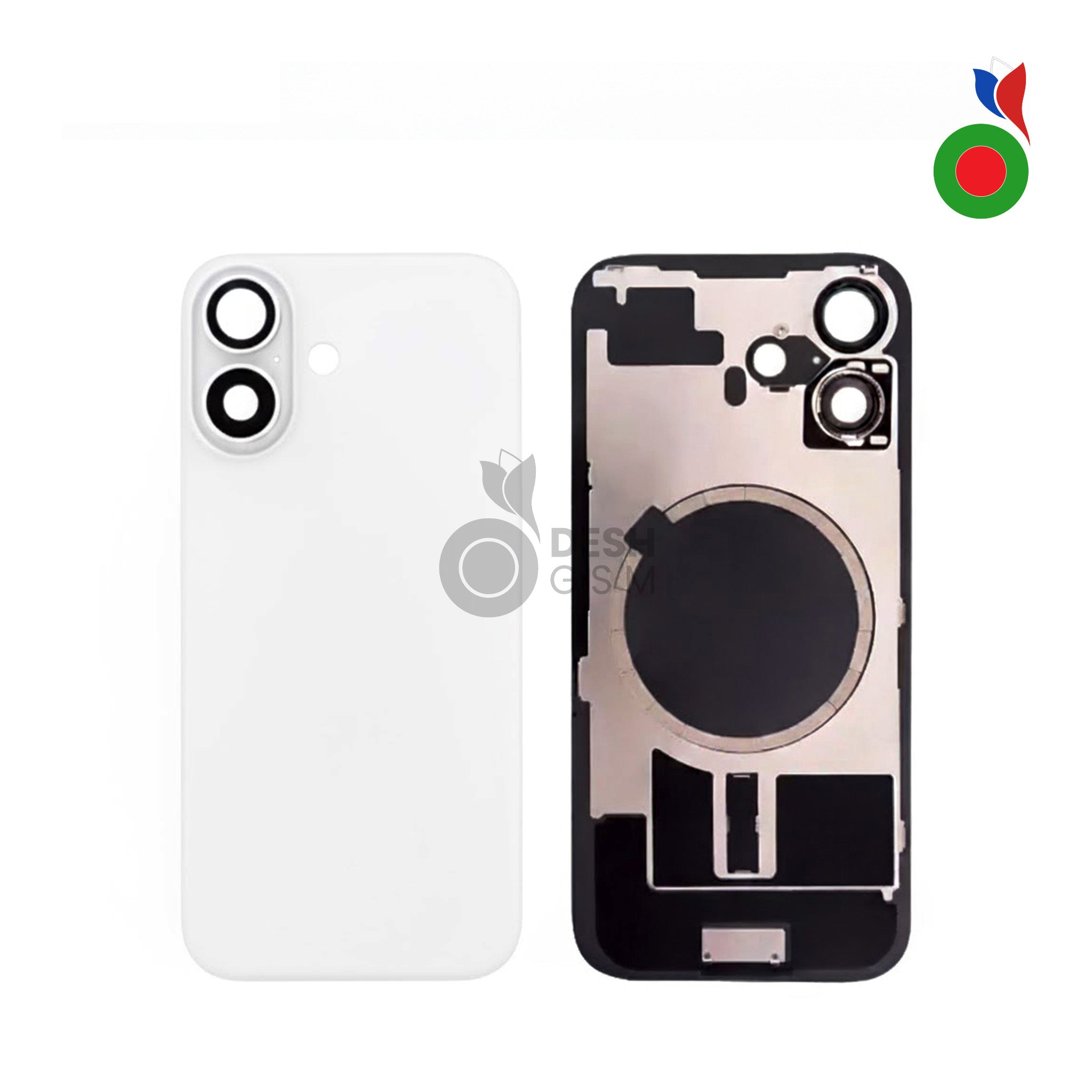 IP16PLA-MGW_f41c04cc-138e-4d4e-aba9-392572369603 Vitre Arrière Complète avec MagSafe - iPhone 16 Plus | BLANC - Sans Logo - Image 1