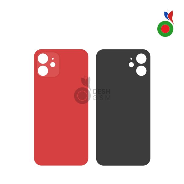 Vitre Arrière - iPhone 12 Mini | ROUGE - Sans Logo
