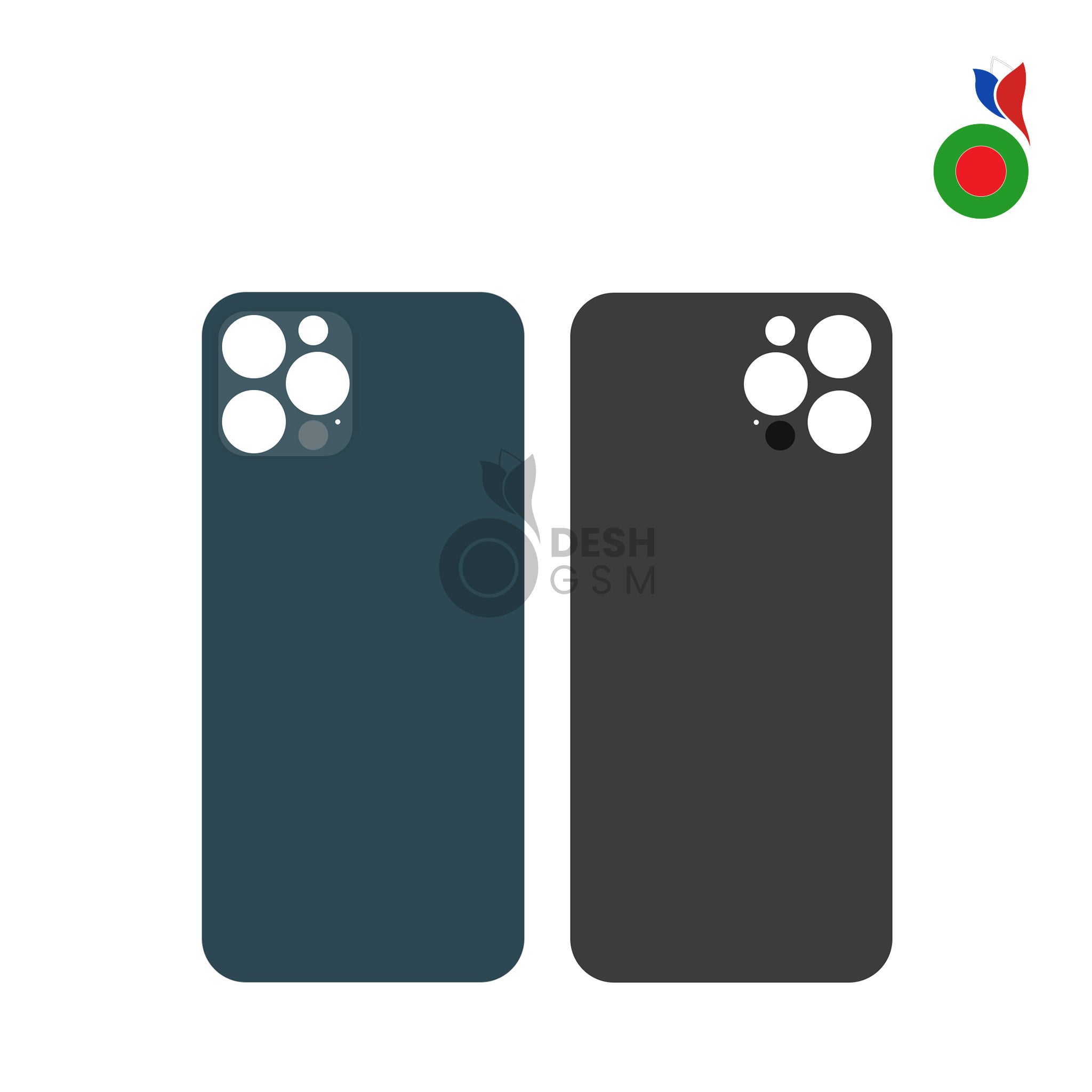 IP_12_PM_Back_-_BL_3e57ff8d-f6af-44cf-b0bd-6e0f5808468c Vitre Arrière - iPhone 12 Pro Max | PACIFIQUE BLEU - Sans Logo - Image 1