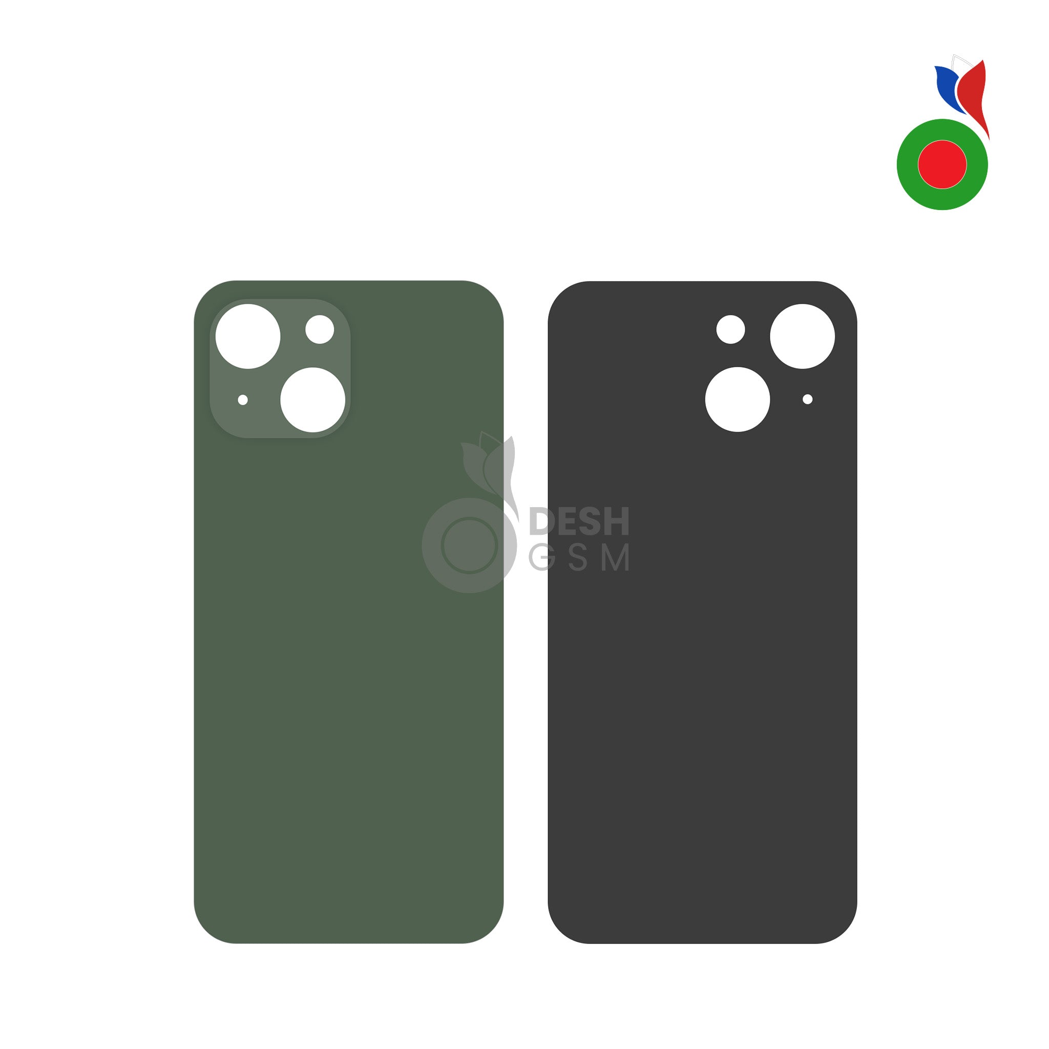 IP_13_Back_-_GN_769e2981-8a1c-4785-b145-ee2789f790d7 Vitre Arrière - iPhone 13 Mini | VERT - Sans Logo - Image 1