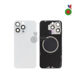 Vitre Arrière Complète avec MagSafe - iPhone 15 Pro | TITANE BLANC - Sans Logo